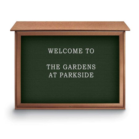 United Visual Products Indoor Enclosed Combo Board, 42"x32", Wht Frame/Wht Porc & Medium Grey UVCB4232W-WHTPORC-MEDGRY